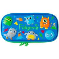 folgemir 跟我来 FB6011 文具盒 小怪兽款 中号 蓝色