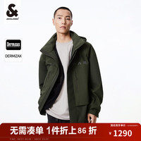 杰克·琼斯(JACK&JONES)秋男机能风百搭个性休闲工装户外连帽风衣外套223321016 绿色 165/88A/XS