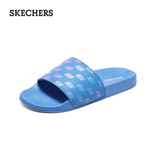 斯凯奇（SKECHERS）2023年夏季运动拖鞋女鞋耐穿 蓝色/BLU 36.00 