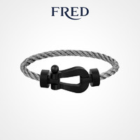 FRED 斐登 FORCE 10系列 0B0171-6B1121 几何18K白金手链 18cm 9.2g 精钢原色