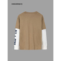 Converse 匡威男女童2023秋季儿童纯棉舒适童装 咖啡棕 110/52