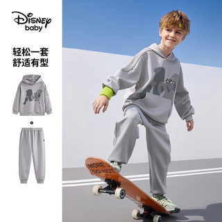 迪士尼（Disney）迪士尼童装男童长袖套装秋冬儿童长裤连帽卫衣两件套洋气时髦 机能蓝 150cm