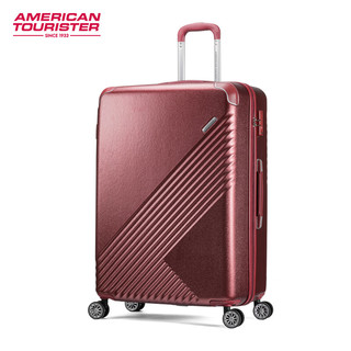 美旅箱包（AmericanTourister）美旅轻便耐用行李箱女大容量拉杆箱男耐磨防刮飞机轮旅行箱TV5 酒红色 21英寸