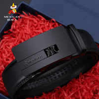 稻草人(MEXICAN)皮带男士真皮自动扣商务腰带2023韩版ins时尚牛仔裤带 生肖猴 默认115CM
