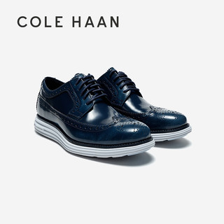 COLE HAAN 歌涵 colehaan/歌涵 男鞋牛津鞋 23年秋季布洛克雕花休闲皮鞋C37856 藏青-C37856 40