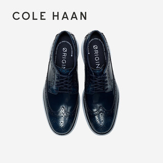 COLE HAAN 歌涵 colehaan/歌涵 男鞋牛津鞋 23年秋季布洛克雕花休闲皮鞋C37856 藏青-C37856 40