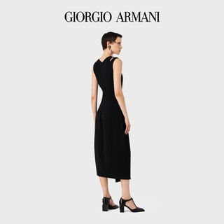 GIORGIO ARMANI 乔治·阿玛尼 女士中长款连衣裙 3WHVA0D7T03NG-1 黑色 S