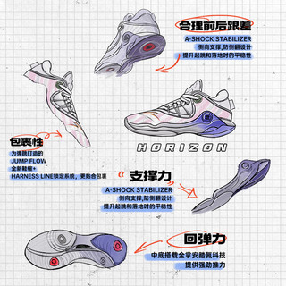 ANTA安踏天际丨篮球鞋男2023室内外低帮专业实战运动鞋112311107 46 极昼/白蓝-11