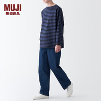 无印良品（MUJI） 男式 牛仔 宽版裤 裤子 长裤 休闲裤 蓝色 29inch（165/72A）