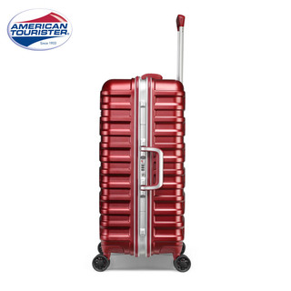 美旅箱包（AmericanTourister）拉杆箱密码箱男20 铝框旅行箱24 行李箱女万向轮行李箱BX1 深灰色升级8轮 24寸