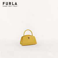 PLUS会员：FURLA 芙拉 GENESI迷你便携牛皮女士通勤手提托特包 黑色