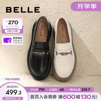 BeLLE 百丽 舒适乐福鞋女2023秋季通勤OL单鞋BZ4B1CA3 黑色 36