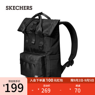 斯凯奇（Skechers）缤纷休闲系列男女同款双肩背包L323U051 碳黑/0018 20升以下