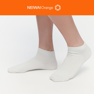 NEIWAI Orange内外橙线|女士袜子4双装中短筒袜抑菌纯色透气百搭消臭 短筒袜-白色/白色/浅灰/黑色 F