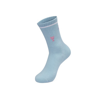 斯凯奇（Skechers）男女同款中筒袜L423U039 深粉红色/米白色/浅蓝色/03CB S