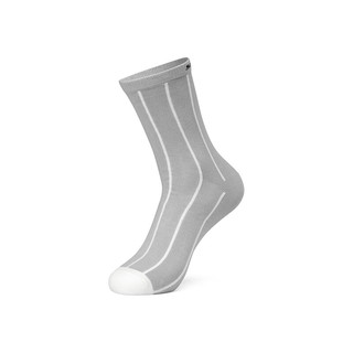 斯凯奇（Skechers）袜子男女同款简约黑白时尚中筒袜3双装L323U072 3双装-灰/白/白/03BQ S