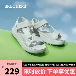 斯凯奇（Skechers）女鞋时尚休闲鞋轻便厚底机能凉鞋113746 薄荷色488 35 