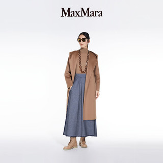 Max Mara MaxMara 2023早秋 女装 羊毛混纺连帽大衣9016173906 驼色 36