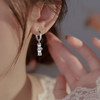 925银合成锆石耳饰 气质时尚耳环耳圈项链设计感轻奢