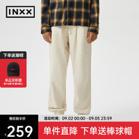 英克斯（inxx）Standby 潮流街头宽松休闲裤针织长裤XMD3230898 米色 S