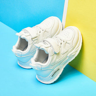 WARRIOR 回力 儿童跑步鞋男女童小白鞋休闲运动鞋童鞋 WZ(CL)-0293 白色 36