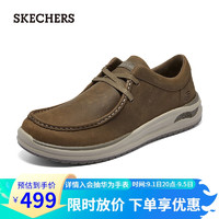 斯凯奇（SKECHERS）男士商务休闲鞋圆头皮鞋204795 沙漠色3974 41.00 