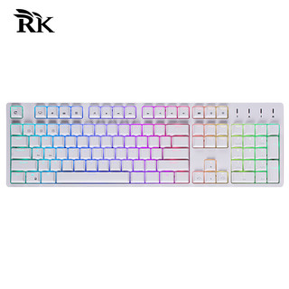 ROYAL KLUDGE RK104有线机械键盘全键无冲热插拔轴104键可拆卸上盖全尺寸电脑游戏笔记本办公键盘RGB灯光白色红轴