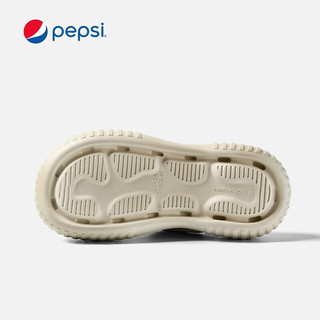 百事（PEPSI）可乐男鞋沙滩凉鞋男居家浴室防滑包头男士拖鞋DIY设计洞洞鞋 米/浅绿 42-43（男码）