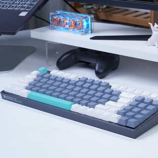 MACHENIKE 机械师 K500 有线机械键盘 游戏键盘 笔记本电脑台式机键盘 84键帽 茶轴 混光 PBT 白色