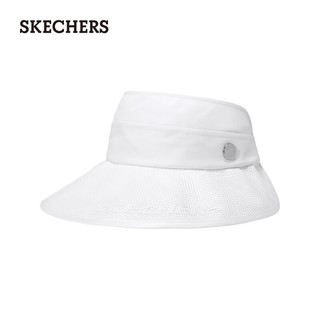 斯凯奇（Skechers）运动帽白色遮阳帽旅游徒步帽P223U017 亮白色/0019 均码