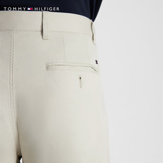 TOMMY HILFIGER23秋冬男装褶裥腰边弹力斜纹时尚宽松休闲裤MW0MW34164 米白色AEV 30/32