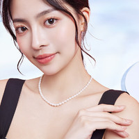 周六福 S925銀珍珠項鏈 X0512047 米珠5-6mm 40+3cm