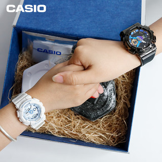 CASIO 卡西欧 手表表礼盒款套装GM-110B-1+BA-110XBE-7
