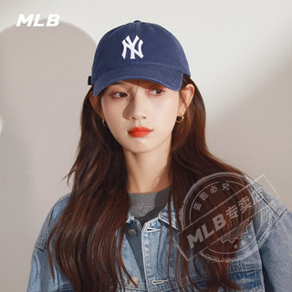 MLB 男女帽软顶NYLA休闲鸭舌帽户外帽子运动棒球帽3ACP6601N 纽约洋基队/藏青色 F