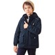  暇步士 童装儿童男童女童2023年冬季新款男女大童纯色加绒厚风衣外套 藏蓝 130cm　