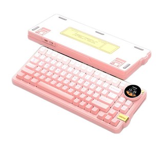 FEKER K75 三模机械键盘 83键 樱花粉 凯华香草冰淇淋轴