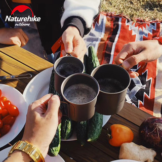 Naturehike 钛杯钛碗野餐纯钛折叠水杯便携式露营餐具套装