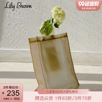 Lily Brown 春夏  简约方形金属大容量手提包LWGB211317
