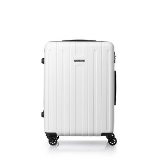 美旅 箱包时尚条纹行李箱旅游旅行箱大学生女密码箱24英寸TC3灰白色