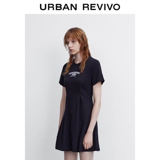 URBAN REVIVO UR女装时尚小个子字母刺绣收腰连衣裙WV33R7AE2000