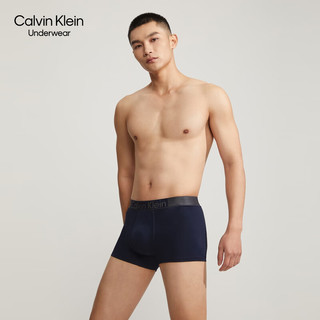 Calvin Klein 内衣男士时尚条纹提花棉质透气防夹臀贴身平角内裤NB1017O 0PP- 燕颔蓝 XL