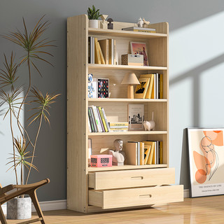 实木书架落地多层置物架靠墙家用展示柜儿童阅读收纳绘本简易书柜
