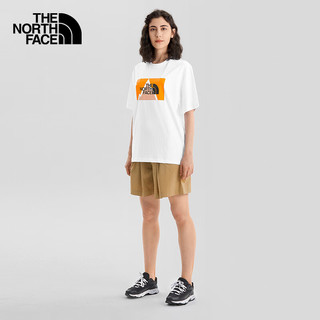 北面（The North Face） 短袖T恤款2023春夏户外运动上衣舒适透汽圆领半袖 FN4/白色/偏大一码 L/175