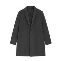 太平鸟女装 男士羊毛毛呢大衣 深灰色合体款B1AAB4205 XXXL