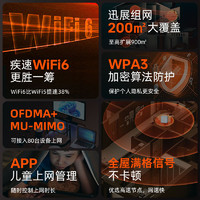 Tenda 腾达 EM3 1500M 千兆Mesh分布式路由器 Wi-Fi 6 白色 单个装