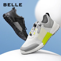 BeLLE 百丽 透气飞织网面运动鞋男士2023夏季新款轻便休闲鞋子A1072BM3