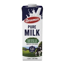 avonmore 艾恩摩尔（AVONMORE）爱尔兰原装进口草饲全脂纯牛奶1L*6整箱礼盒装 高钙优质乳蛋白
