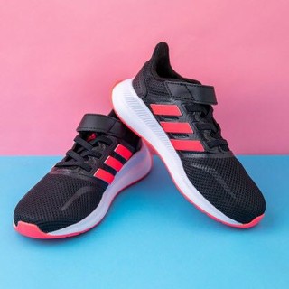 限尺码：adidas NEO Runfalcon C 女童休闲运动鞋 FW5138 黑粉 30.5码