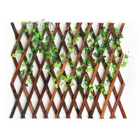 恰好时光 碳化防腐木栅栏伸缩木篱笆围栏网格爬藤架碳化木装饰花架
