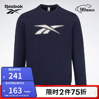 Reebok 锐步 官方卫衣男女款23新款针织满印套头23RMS305 23RMS305UGN2 A/M